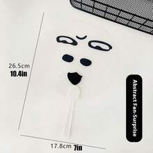 1pc 2025 New Transparent Fan, Concert Cheering Prop, Quirky Abstract Design, Perfect Gift For Party, Christmas, Halloween - Multicolor - View 9