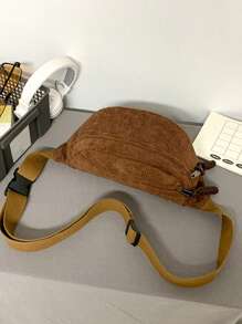 1 قطعة حقيبة صدر خضراء القلب من النبيل للرجال، متعددة الاستخدامات بتصميم مبسط عصري