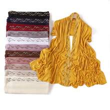 1pc Women's Solid Color Satin Scarf With Rhinestone Decor, Fashionable And Elegant, Soft And Breathable, Suitable For Dress Matching - Multicolor - View 11