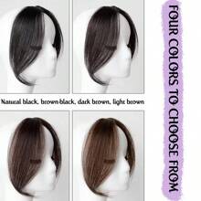 Synthetic False Bangs Hair Extensions Clip In Eight-Character Bangs Part French Natural Fake Fringe Hair Piece For Women Side Bangs Fake Hair