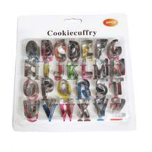 卡通字母数字不锈钢饼干模具饼干巧克力蛋糕烘焙饼干装饰配件耐变形耐磨 - 銀色 - 查看 20