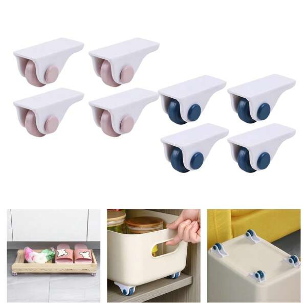 [4 Stück dauerhafte klebrige Rollen] 4 Stück/Set klebrige Rollen für Schule und Zuhause - einfach zu benutzen und langanhaltend Laufrollen für Lagerung und Transport