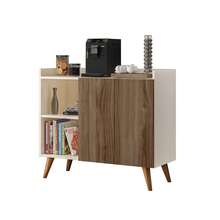 Sideboard With 2 Doors, Shelves And Solid Wood Legs – Modernist Style, Ideal For Dining Room, Kitchen Or Elegant Decor - 香檳色 - 查看 4