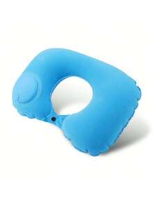 1PC Portable Inflatable U-Shaped Pillow, Suitable For Outdoor Camping And Travel, Office - Comfortable Support For Sleep Anytime, Anywhere, Providing Neck And Neck Support - Multicolor - View 8