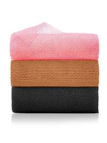 3/1 件去角质擦洗毛巾、沐浴非洲网、非洲尼龙浴巾、柔软磨砂、非洲去角质网、去角质泡沫尼龙浴巾、浴室配件、去角质非洲网浴海绵浴巾尼龙浴巾浴巾，用于日常皮肤平滑和擦洗（20 * 65 厘米）