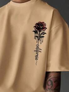 Men's Pink California T-Shirt 100% Cotton Printed Unisex Fashion New Release - Màu Khaki - Xem 2