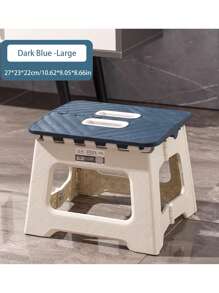 1pc Thick Plastic Foldable Stool, Portable Mini Outdoor Adult Chair, Fishing Bench With Handle - Multicolor - View 16