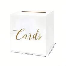 (1 zestaw / 11 sztuk / 1 pudełko upominkowe + 10 kart) 1 zestaw kart upominkowych z czarno-białą folią złotą, na przyjęcie urodzinowe, wesele, prysznic dla nowożeńców, ukończenie szkoły, ceremonia przejścia na emeryturę, pudełko z życzeniami rocznicowymi, dekoracja centralna i imprezowa, głosowanie Box z kartami i sugestiami ze złotej folii