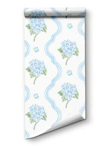 1pc 17.7" X 9.8ft Simple Floral Plant Wallpaper, Floral Self-Adhesive Wallpaper, Peel And Stick Wallpaper, Light Background Wallpaper, Removable Wallpaper, Decorative Sticker For Living Room, Bedroom, Wall, Furniture Renovation