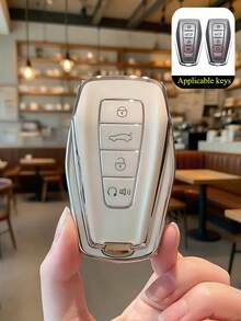 1 Vỏ Bọc Chìa Khóa Thông Minh Điều Khiển Từ Xa Xe Hơi TPU, Phù Hợp Cho Geely Coolray X6 Emgrand Global Hawk GX7 Phụ Kiện Ô Tô Không Cần Chìa Khóa, Thời Trang Và Tối Giản, Cá Tính Và Đa Năng - Nhiều màu - Xem 2