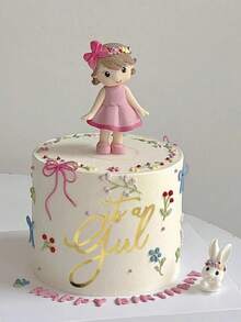 1个/2个亚克力女宝宝出生蛋糕装饰摆件，婴儿派对装饰品，性别揭晓“是女孩”蛋糕装饰，时尚青少年派对和生日派对亚克力蛋糕插牌 - 非常适合甜点桌装饰，蛋糕插牌装饰 - 金色 - 查看 5