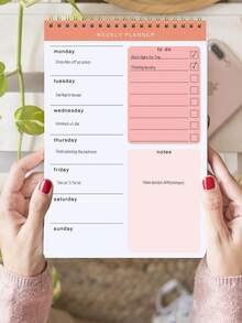 52页待办事项笔记本，6.5 x 9.8英寸：多功能分区，螺旋装订，每日计划记事本，任务清单整理器，办公学习用品，桌面配件，万圣节和圣诞节礼物 - 彩色 - 查看 11