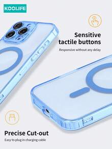 1 pieza Funda protectora magnética inalámbrica de carga completa del Body con película para lente, airbag anti-caída, material de PC+TPU, compatible con Apple 17 Pro Max/17/17 Pro/17 Air/11/12/12 Pro/12 Plus/13/13 Pro/13 Pro Max/14/14 Pro/14 Pro Max/15/15 Plus/15 Pro/15 Pro Max/16/16 Plus/16 Pro/16 Pro Max/16e - azul yuanfeng - Ver 6