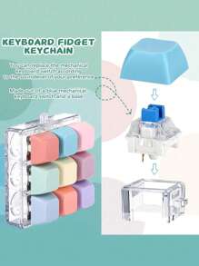 1/2 件减压钥匙扣、键盘按键设计、成人手指玩具、手指按压钥匙扣、镇静工具、专注和放松、适合新年/感恩节、复活节礼物、塑料材质（颜色随机）、坐立不安、坐立不安玩具、坐立不安、坐立不安玩具、坐立不安、坐立不安、键盘坐立不安、玩具钥匙扣、酷玩具