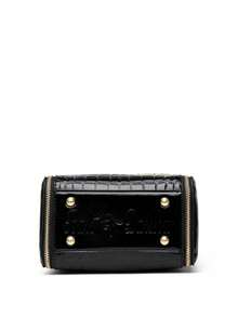 女士漆皮手提包，高品质内袋真皮水桶包，女士单肩包，奢侈品牌斜挎包，女士礼物 - 黑色 - 查看 6