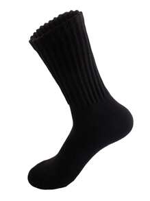 6 Stücke einfarbige Kniestrümpfe, Socken in Knielänge