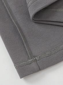 Balabala Conjunto de dos piezas de manga corta para niños y niñas, pequeños y mayores, ropa de verano sencilla y casual