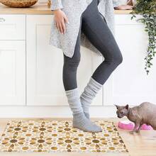 Floral Boho Welcome Door Mats Doormat Outdoor Indoor Entrance, Indoor Door Mats For Entryway, Entrance Door Mat, Non-Slip Rubber Backing Doormat Low Profile Welcome Door Mat For Entryway Indoor Outdoor Rug For Front Door, Entrance, Kitchen,Yard-16"X24", 18"X30" - trái cam - Xem 4