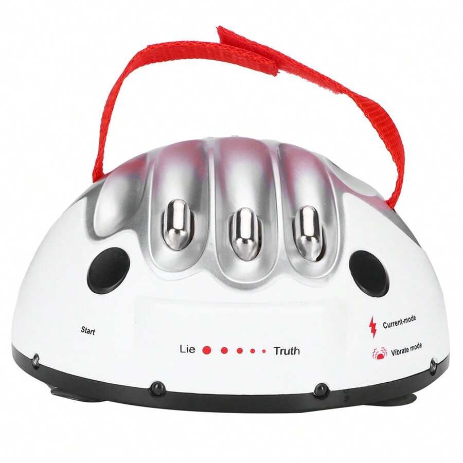 Micro Lie Detector Toy, Shocking Heart Beat Polygraph Gag Gift, White (Shipped Without Battery)