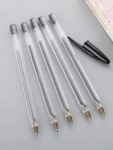 50 Piezas Unicolor Bolígrafo Básico Portátil Pluma De Escribir Para Escuela