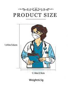 1pc Cute Nurse Doctor Enamel Brooch Pin Medical Nursing Lapel Lanyard Bag Coat Badge Jewelry Accessories For Women Colleagues Classmates Graduation Gift