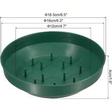Elegant Round Plastic Bowl 6.5 Inch Flower Stand For Tabletop Decorations Green Set Of 4 - Green - View 3