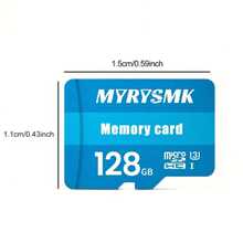 1 张高速存储卡，32GB/64GB/128GB/256GB，适用于智能手机、平板电脑、相机、汽车音响、游戏机等。 - 耐用可靠的多设备存储 SD 卡、快速数据传输、高速标签设计、多功能兼容性、坚固耐用的结构、闭路电视摄像机存储 - 彩色 - 查看 8