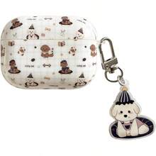Cute Cartoon Dog Earbuds Case For AirPods Pro 2nd 1st Generation With Puppy Keychain IMD Shockproof Headphone Protective Cover For AirPods Pro Pro 2 Puppy - puppy - View 1