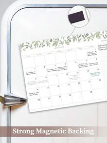 BUBU 1 pieza Calendario magnético para refrigerador 2025 - Calendario de escritorio desde enero de 2025 hasta diciembre de 2025, calendario mensual familiar, calendario de pared para arrancar para organizaciones en el hogar y la oficina, útiles escolares - verde menta - Ver 2