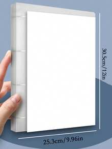 A4 透明 4 环 D 型活页夹，加厚 PP 防水 2 孔活页文件夹，适用于学校文具、办公文件、杂志存储、学校用品、返校