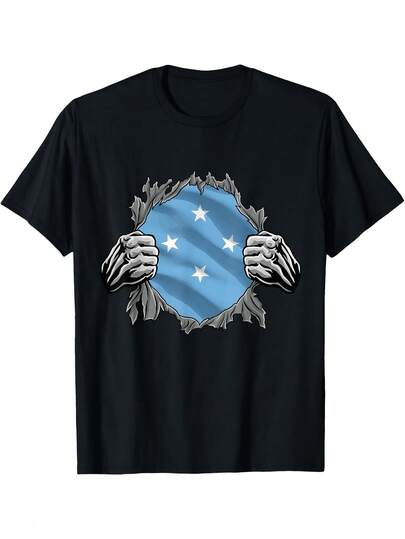 Super Micronesia Micronesian Flag Roots Heritage Citizen T-ShirtMen's T-Shirt
