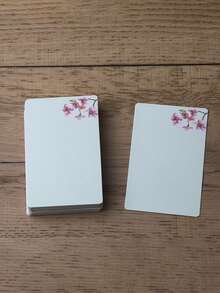 20张方形空白DIY涂鸦卡，厚纸板单词卡，图案卡DIY卡，白色牛皮纸卡，节日必备，多种图案选择 - 藤蔓 - 查看 19