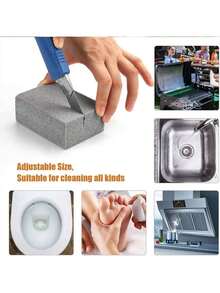 [DIY el cepillo de limpieza que desee] 1/2 piezas Bloque de lavado de piedras para barbacoa, cepillo para limpieza de barbacoa adecuado para una limpieza fuerte, post-limpieza de la barbacoa adecuada para la estufa de agarre de camping, eliminación de suciedad, limpiador de plancha de barro quemado duradero