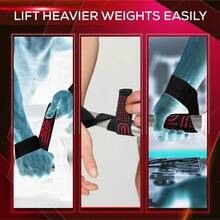 Lifting Straps For Weightlifting Men Women Anti Slip Gym Powerlifting Deadlifting Bodybuilding Workout Strength Training Hand Bar Grips Neoprene Gel Padded Wrist Support Unisex