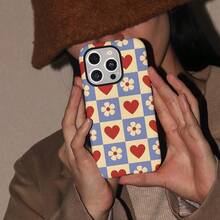 Funda de Teléfono 2 en 1 con Diseño Floral de Corazón Rojo - Estructura de Doble Capa Resistente Proporciona Mejor Protección, Duradera y a Prueba de Golpes - Compatible con iPhone 16, 15, 14, 13, 12, 11, Plus, Pro, Max, Regalo Ideal de Cumpleaños y Año Nuevo para Amigos, Familia y Seres Queridos - Colores mixtos - Ver 4