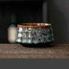 复古陶瓷抹茶碗、茶搅拌器架套装