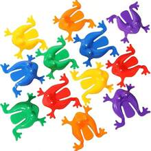 2/10/20/30/60/80/100/150 Pieces Frog Jumping Frogs Toy 2 Inches Plastic Frogs Toy Assorted Colors Frogs Toys Jumping Plastic Frogs For Boys And Girls Party Favors, Birthday, School, Halloween, Christmas,Gift Box Filling,Playing, 6 Colors