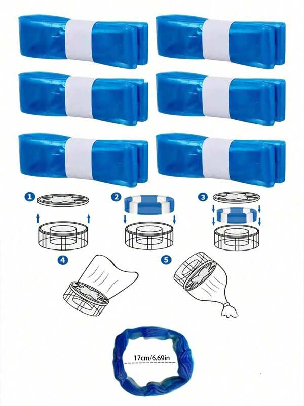 6pcs 4.5m Baby Diaper & Trash Bag Refill Packbaby Shower Family Decorations Gifts