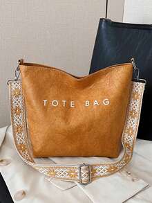 印花波西米亚风格大容量手提包，配有宽编织肩带 - 多功能、高品质 Tyvek 材料，非常适合日常使用、旅行和送礼，日常手提包|优雅的单肩包|耐用的结构