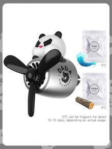 1 pieza Ambientador de coche con forma de hélice giratoria de conejo/panda/perro, difusor de aromaterapia con ventilador, colgante de aroma, decoración interior, regalo para conductoras en Pascua