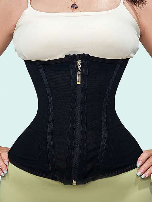 Cintura modellante con chiusura lampo, body shaper ad alta compressione per donne