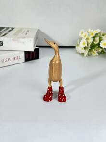 1 件现代树脂橡皮鸭 - 卡通收藏雕像，秋季家居装饰，用于花园装饰、花园配件、房间装饰、客厅装饰、家居装饰、工艺品用品。 - 彩色 - 查看 16