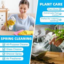 Spray Bottle Multifunctional Reusable Watering Can Can Be Used For Cleaning, Gardening, Hair Salon, Beauty, Bathroom Cleaning, Dispensing Bottle, Clear Color, 250ml Spray Bottle - 無色 - 查看 8