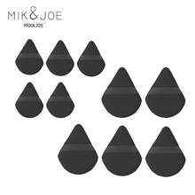 mik&joe 10pcs/Set Powder Puff, 5pcs Large Powder Puffs & 5pcs Mini Powder Puffs, Made Of Ultra Soft Velvet For Contouring, Eyes And Corners, Powder Foundation Mixing Container.