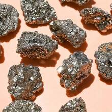 1pc Natural Pyrite Cluster Copper Pyrite Mineral Rough Uneven Ironstone Healing Energy Stone, Home Aquarium Decor, Can Be Used To Enhance Willpower And Manifestation, Suitable For Back To School Season - Yellow - View 2