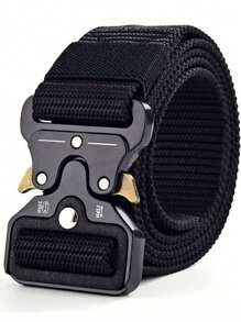 帆布腰带，男士快拆户外运动裤腰带，休闲工作裤腰带，理想的情人节礼物之选，适合休闲、商务、男友、丈夫、父亲等男士场合，日常穿着，时尚百搭，适合青少年、户外、度假、运动、旅行、街头、波西米亚风、复古秋季、万圣节等秋冬季配饰，适合青少年、青年、男士，休闲、户外、运动、度假、毕业礼物、生日礼物、日常穿着 - A - 查看 10