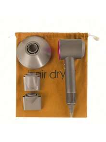 抽绳英文帆布包旅行酒店吹风机收纳袋麻布防尘袋配件袋 - 彩色 - 查看 11