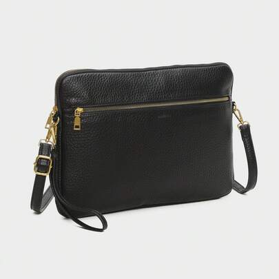 Eine stilvolle und schlichte Laptoptasche mit weicher Litschi-Textur, geeignet für Laptops, Tablets und A4-Papierdokumente.