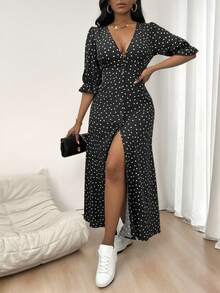 Women Long Dresses - Black - View 5