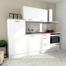 Miroytengo Módulos Individuales y Cocinas Completas en Color Blanco Mate (Cocinas Completas, Cocina 6 Muebles 240 cm) - Blanco - Ver 2
